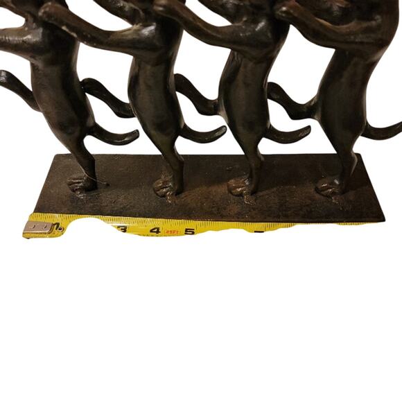 Toscano Dancing Cats Sculpture Cast Iron Kitty Whimsical Home Decor Brown - Picture 9 of 10